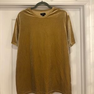 gold crushed velvet tee